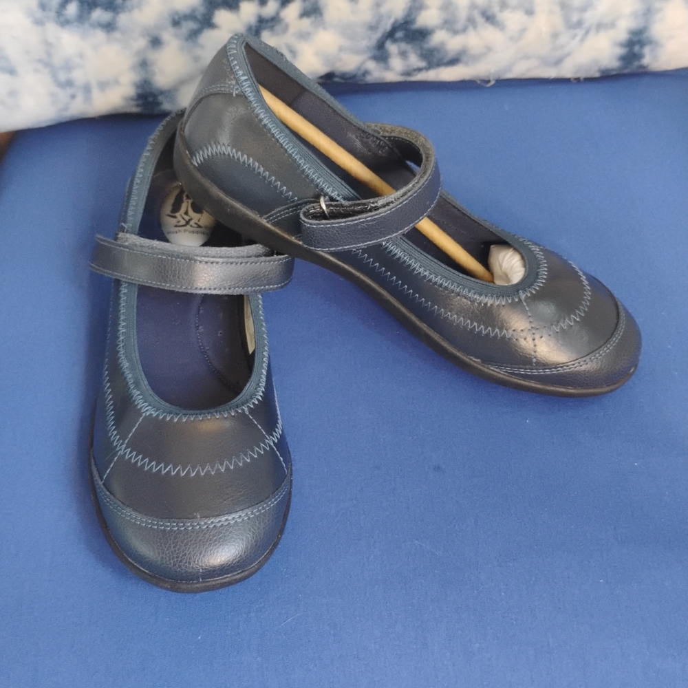 Hush Puppies Dark Blue Mary Jane Shoes